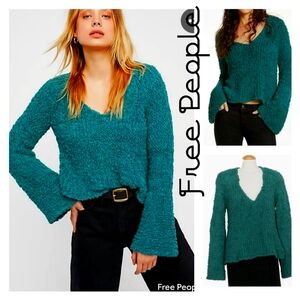 Free People Sand Dune Sweater In Green